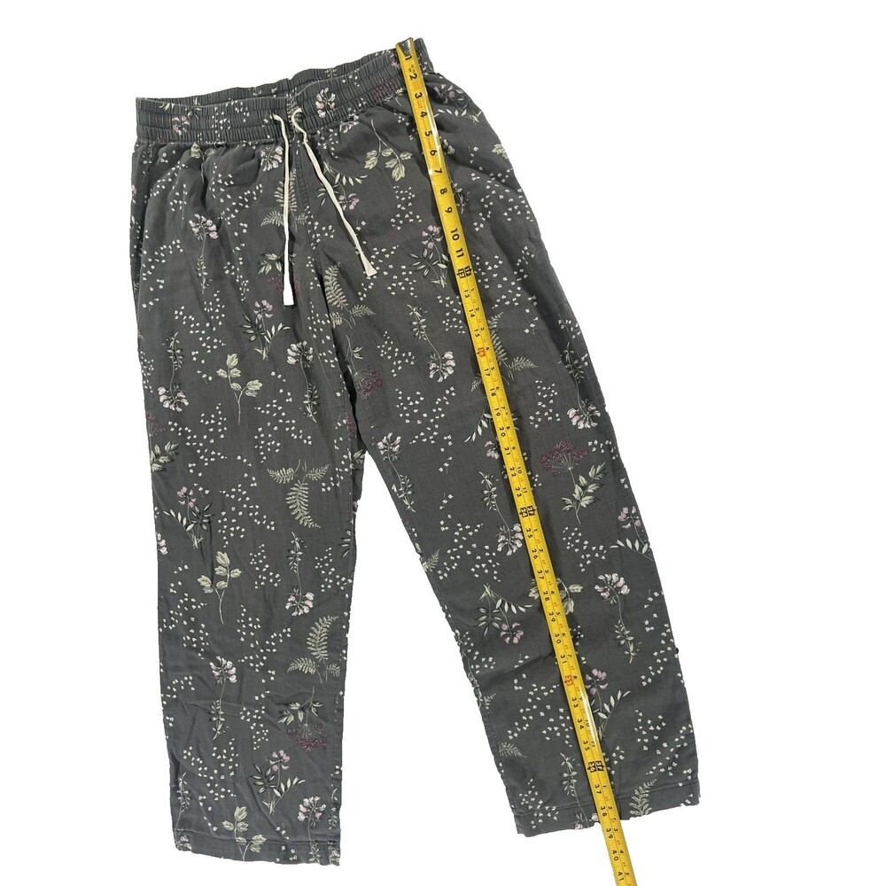 Gap Body Womens Pajama Lounge Pants Gray & White Floral 100% Cotton Medium - Picture 2 of 13